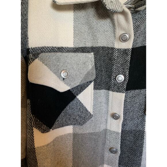 Bohme Black and White buffalo check shacket jacket Medium - Picture 5 of 5